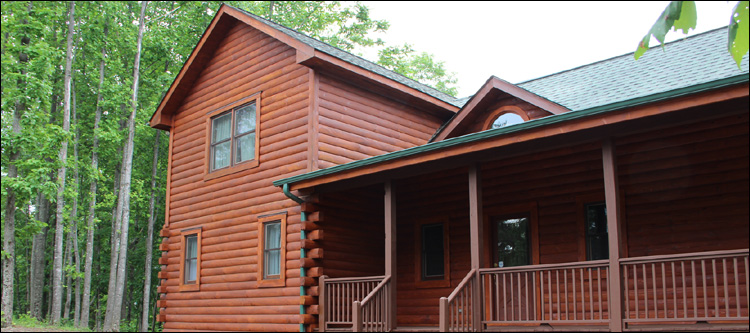 Log Home Staining in Raphine, Virginia