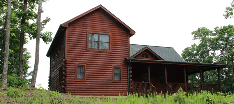 Professional Log Home Borate Application  Rockbridge County, Virginia